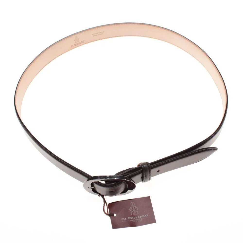 Di Bianco NWT Cut to Size Dress Belt In Solid Green Leather One Size